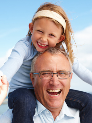 Older Man and Child Laughing