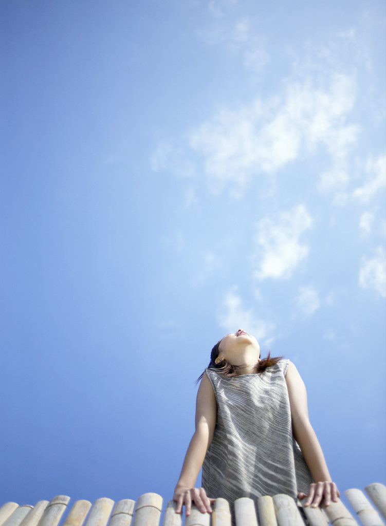 Girl Looking at the Sky